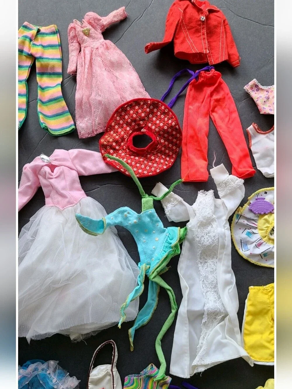 Vintage Doll Clothes Lot - Mixed Colors